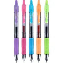 Pilot G2 Retractable Gel Pens Fine Point Assorted Ink 5/Pack (31266) 409473