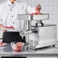 VEVOR Meat Grinder, 13 Lbs/Min Capacity Electric Meat Grinders with Blade, Grinding Plate, Sausage Maker, Stainless Steel Commercial Meat Mincer