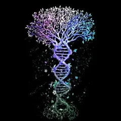 Men's Design By Humans DNA Tree Life Earth Genetics Biologist Science Gift By Luckyst T-Shirt