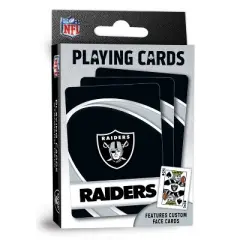 MasterPieces Officially Licensed NFL Las Vegas Raiders Playing Cards - 54 Card Deck for Adults