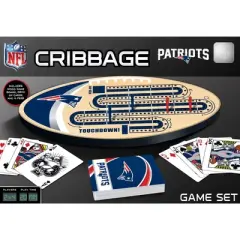 MasterPieces Officially Licensed  NFL New England Patriots Wooden Cribbage Game for Adults