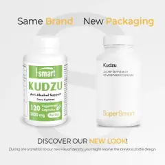 SuperSmart Kudzu 3000mg per Day (High Strength) - Kudzu Root Extract - Pueraria Lobota Full Spectrum | Non-GMO & Gluten Free - 120 Vegetarian Capsules
