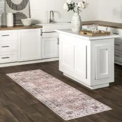 nuLOOM Ama Persian Stain-Resistant Machine Washable Area Rug