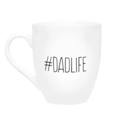 Pearhead Dadlife/Fuel Gauge Ceramic Mug drinkware - White 16oz