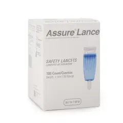 Assure Low Flow Safety Lancet 28 Gauge Needle 1.0 mm Depth 1 Box(s), 100 /Box