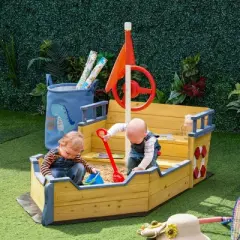 Dexmalle Wooden Kids Pirate Sandbox