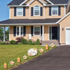 Big Dot of Happiness Fall Foliage Baby - Yard Sign and Outdoor Lawn Decorations - Autumn Leaves Baby Shower Yard Signs - Set of 8