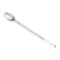 Winco BHKS-21 Stainless Steel Solid Basting Spoon with Hook, 21-Inch