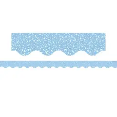Teacher Created Resources&reg; Composition Blue Scalloped Border Trim, 35 Feet Per Pack, 6 Packs