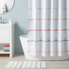 Multi Striped with Tassels Kids' Shower Curtain - Pillowfort&trade;