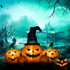 Outsunny 4ft Inflatable Halloween Pumpkin, Halloween Decoration with LED Lights for Garden Indoor Outdoor