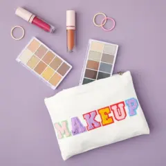 Bright Creations 6-Pack White Makeup Bag Set with Zipper, Customizable Canvas Pouches for DIY Crafts, Cosmetic Items, Stationary, Party Favors, 8x6 in