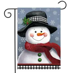 Briarwood Lane Winter Garden Flag 12x18 For Outdoor Smiling Snowman For Winter Garden Flag Flags For Outside