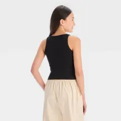 Girls' High Neck Ribbed Tank Top - art class&trade;