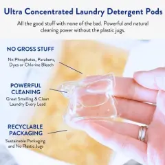 Laundry Detergent Pods - Spring 96 count- Hypoallergenic Laundry Pods - Ultra Concentrated, Recyclable Packaging, Stain Fighting
