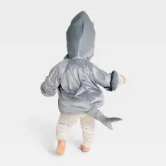 Infant and Toddler Shark Halloween Costume Pullover - Hyde and EEK! Boutique&trade; Gray/White