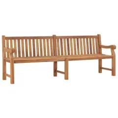 vidaXL Outdoor Patio Bench 2-Seater Garden Bench Loveseat Solid Wood Teak - 89.8" x 27.2" x 36.2"