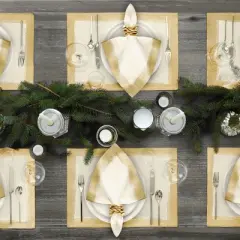 Elrene Villeroy & Boch - Metallic Brushstroke Placemats, Set of 4 - 14" x 20"