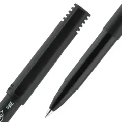uniball 18ct Onyx Rollerball Pens Black Fine Point 0.7mm Black Ink: Fade-Resistant, School Supplies, Pocket Clip