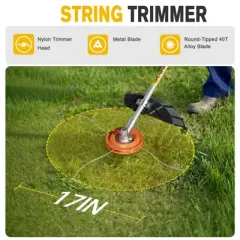 SUGIFT 4-in-1 Cordless Hedge Trimmer & Pole Saw with Dual Batteries