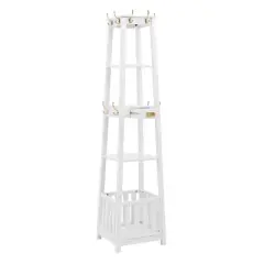 Peggy Pyramid Hall Tree White - Linon