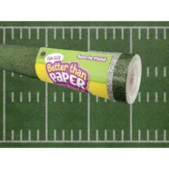 Teacher Created Resources&reg; Fun Size Better Than Paper&reg; Bulletin Board Roll, 18" x 12', Sports Field, Pack of 3