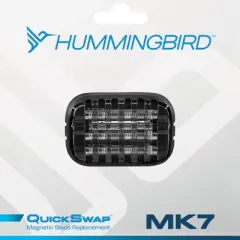 HUMMINGBIRD MK7 QuickSwap Replacement Blade Head, Genuine Blade Head Refill, Magnetic 4-Blade Foil & Stubble Trimmer Head, Hypoallergenic Blades