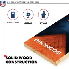 NFL Denver Broncos 2'x4' Wood Cornhole Set