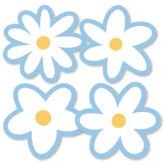 Big Dot of Happiness Blue Daisy Flowers - Decorations DIY Floral Party Essentials - Set of 20