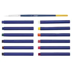 Prang Payons Watercolor Crayon Set with Brush, Assorted Colors, 12 Per Pack, 2 Packs