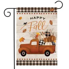 Briarwood Lane Garden Flag 12x18 For Outdoor Happy Fall Pickup Truck For Fall Garden Flag Flags For Outside