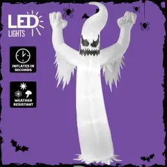 Joyfy 12 FT Halloween Inflatable Outdoor Decoration, Scary Ghost Inflatable with LEDs for Halloween Party Indoor, Outdoor, Yard, Garden, Lawn Decor
