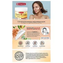 De La Cruz Moisturizer Vitamin E Cream - 4oz