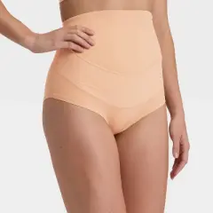 Maternity 2pk Luxe Stretch Over the Belly Bikini Underwear - Auden&trade; Black/Pearl Tan