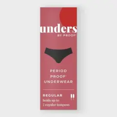 Unders by Proof Period Underwear Briefs - Regular Absorbency  - Black