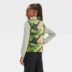 Boys' Puffer Vest - All in Motion&trade; Olive Green