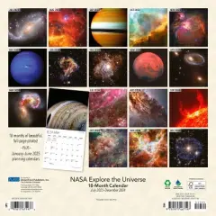 Plato 2023-2024 Wall Calendar 12"x12" NASA Explore the Universe