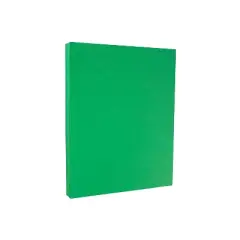 JAM Paper Smooth Colored Paper 24 lbs. 8.5 x 11 Green Recycled 50 Sheets/Pack (104083A)