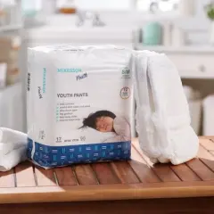 McKesson Youth Pants, Overnight Pull Up Pants - Size S/M, 38-65 lbs, 17 Count, 4 Packs, 68 Total