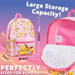 Backpack for Kids Teens Boys Girls Pikachu Anime Bookbag Daypack Bag School Sports Gifts for Kids (Pink)