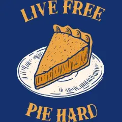 Women's Design By Humans Live Free Pumpkin Pie Hard By dumbshirts Racerback Tank Top