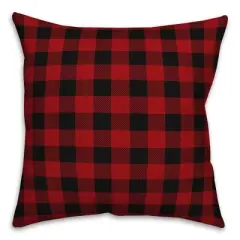Creative Products Merry & Bright Red Plaid 16x16 Indoor / Outdoor Pillow