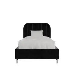Cara Velvet Upholstered Bed - Room & Joy