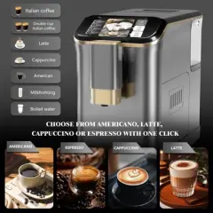Super Automatic Espresso Machine 20 Bar High Pressure for Latte Espresso and Cappuccino, Stainless Steel Conical Burr Grinder