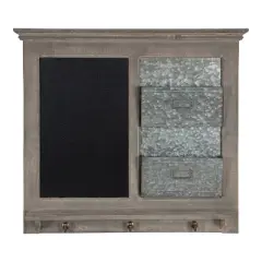 28" x 25" Idamae Multi Function Wall Art Set Gray - Kate & Laurel All Things Decor