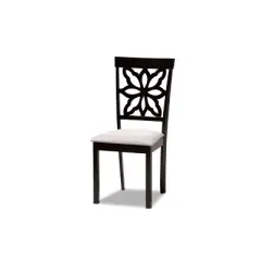 7pc Dallas Fabric Upholstered and Wood Dining Set - Baxton Studio