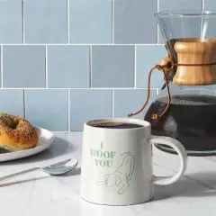 16oz Stoneware I Woof You Mug White - Room Essentials&trade;: Coffee Mug, Microwave & Dishwasher Safe, Dorm Room Essential