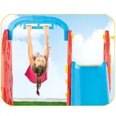 Dolu : 7-in-1 Playground Backyard & Outdoor Toy, Swing, Slide, Basketball Hoop Set, Ages 2+