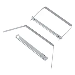 Unique Bargains 50 Pcs Silver Tone Office File Document Clip Prong Paper Fastener 2" Sheet Capacity