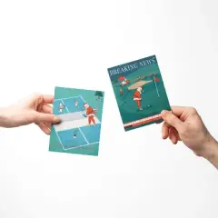 Preppy Santa, Pickleball Santa, Breaking News Golf Winter/Holiday/Christmas Greeting Card Pack Sets (3 ct, Assorted) by Ramus & Co